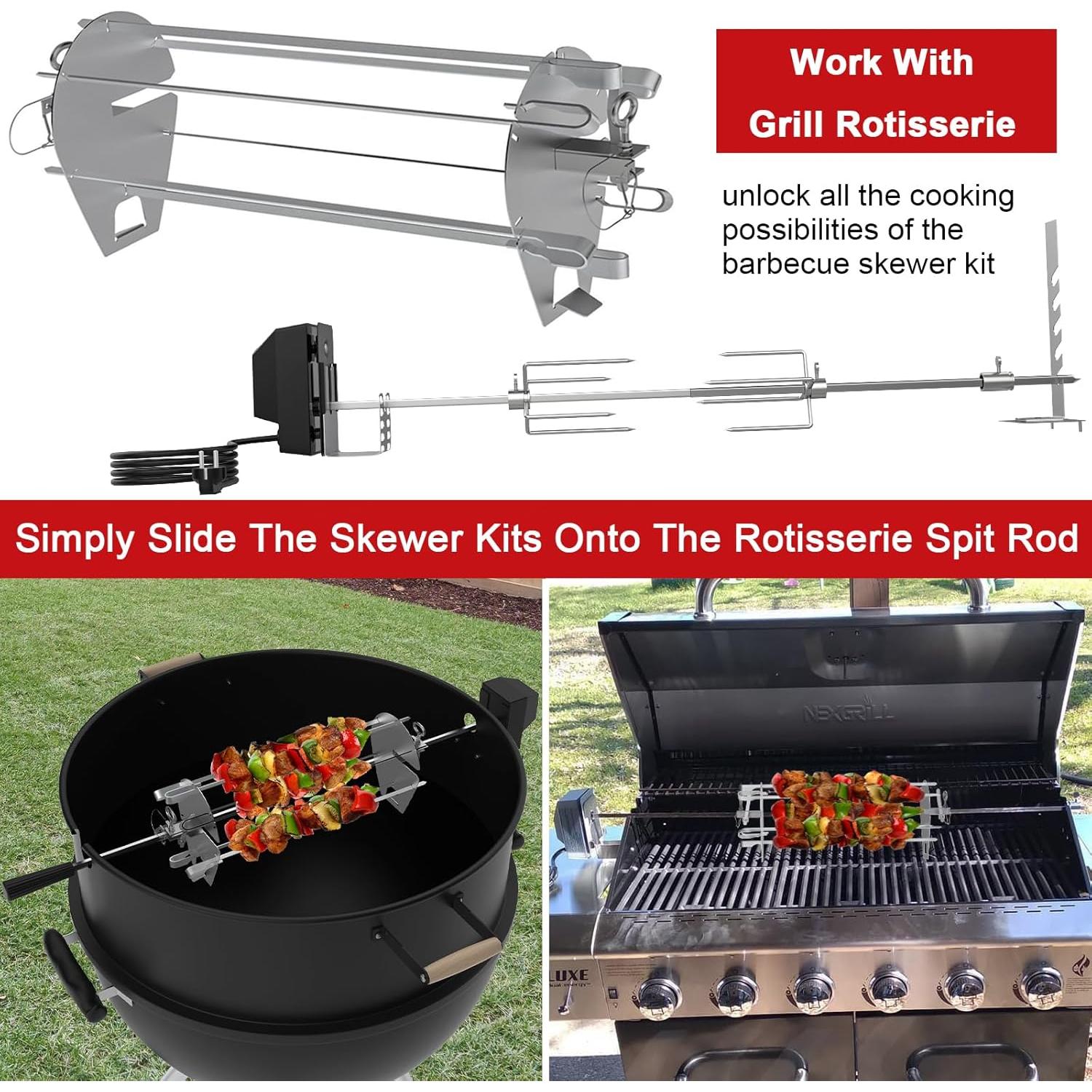 Pinchos de Barbacoa Delsbbq 44.9 cm Acero Inoxidable Reutilizables