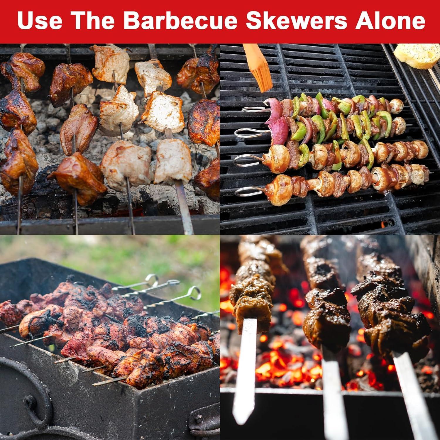 Pinchos de Barbacoa Delsbbq 44.9 cm Acero Inoxidable Reutilizables