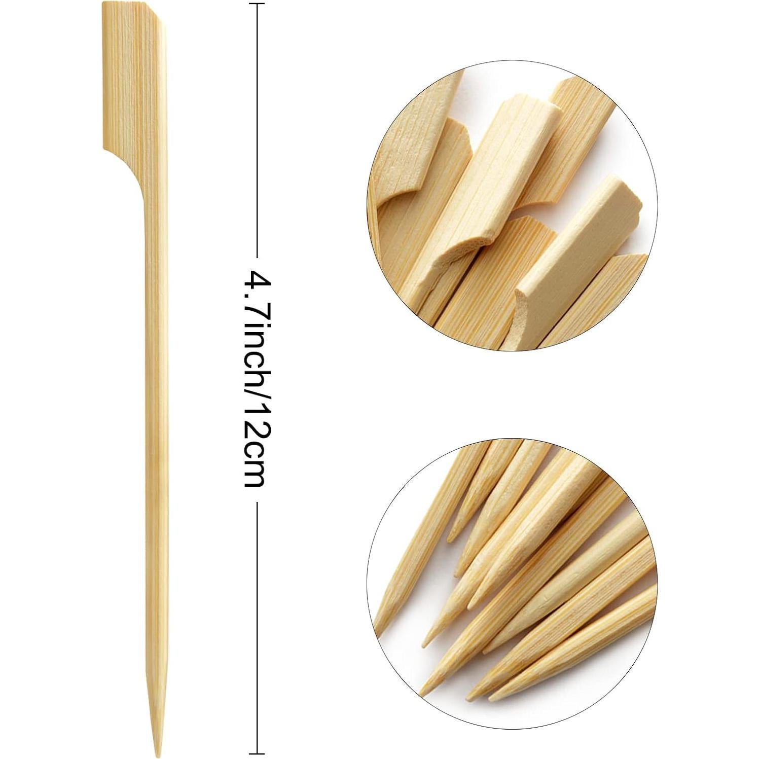 Picks de Palas de Bambú Blue Top 200 Pcs 11.9 cm para Aperitivos