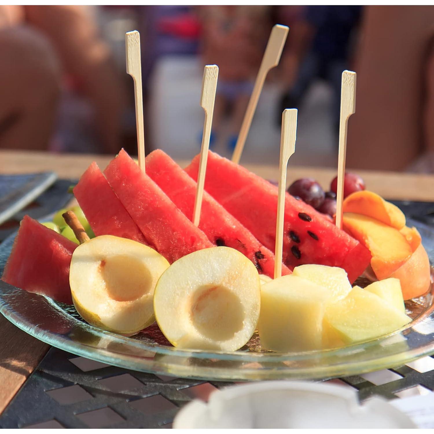 Picks de Palas de Bambú Blue Top 200 Pcs 11.9 cm para Aperitivos