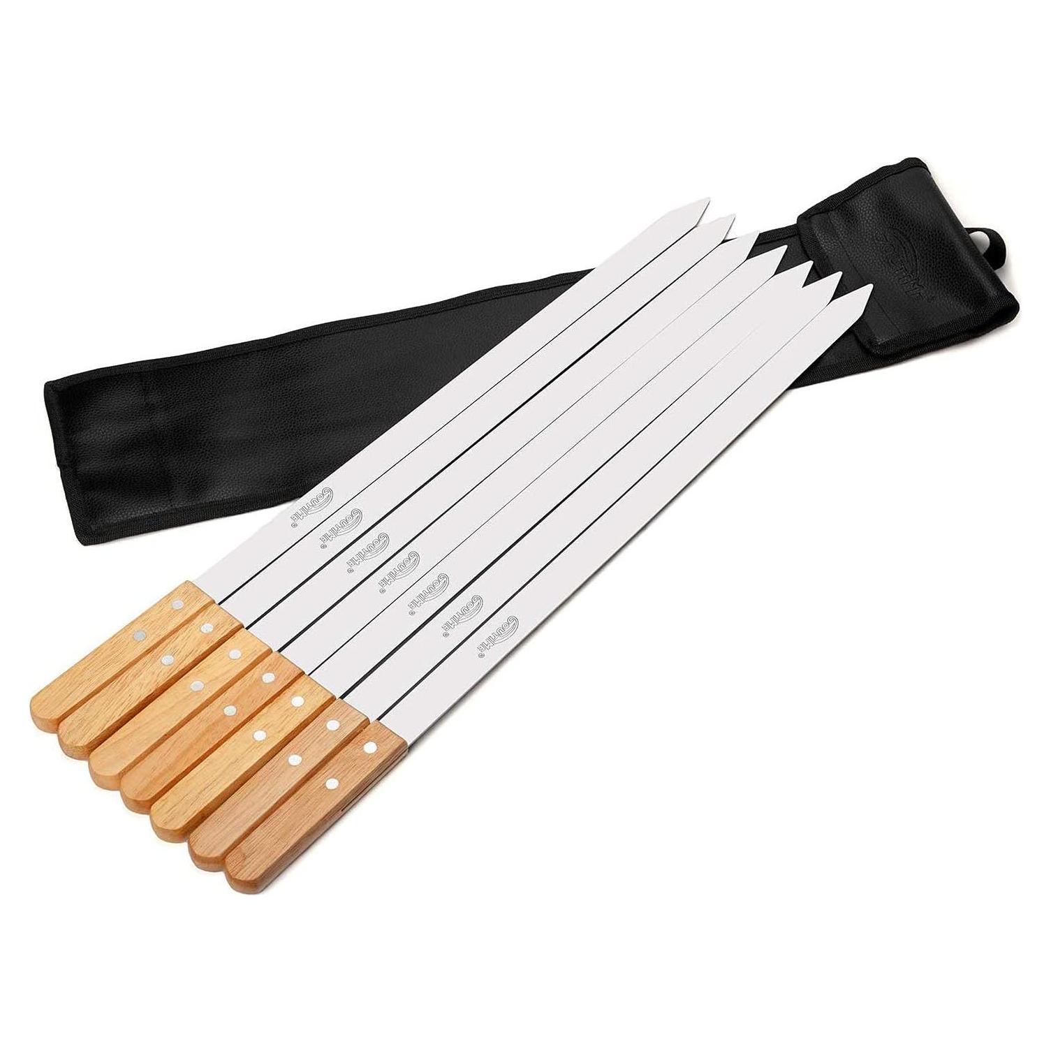 Pinchos de Kabob Goutime 60 cm Acero Inoxidable Set de 7