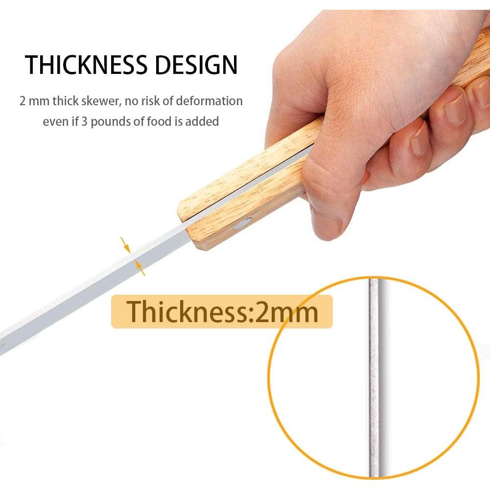 Pinchos de Kabob Goutime 60 cm Acero Inoxidable Set de 7