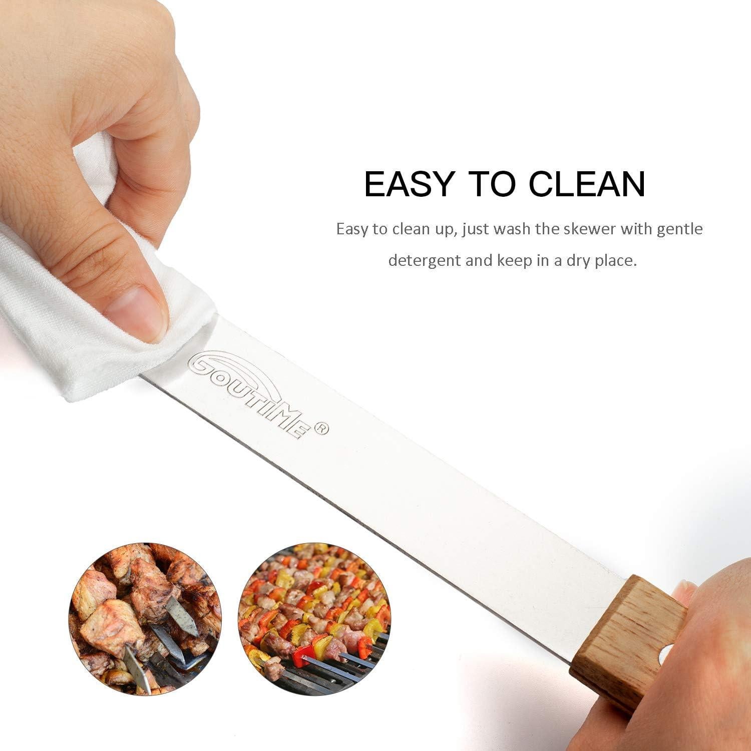 Pinchos de Kabob Goutime 60 cm Acero Inoxidable Set de 7