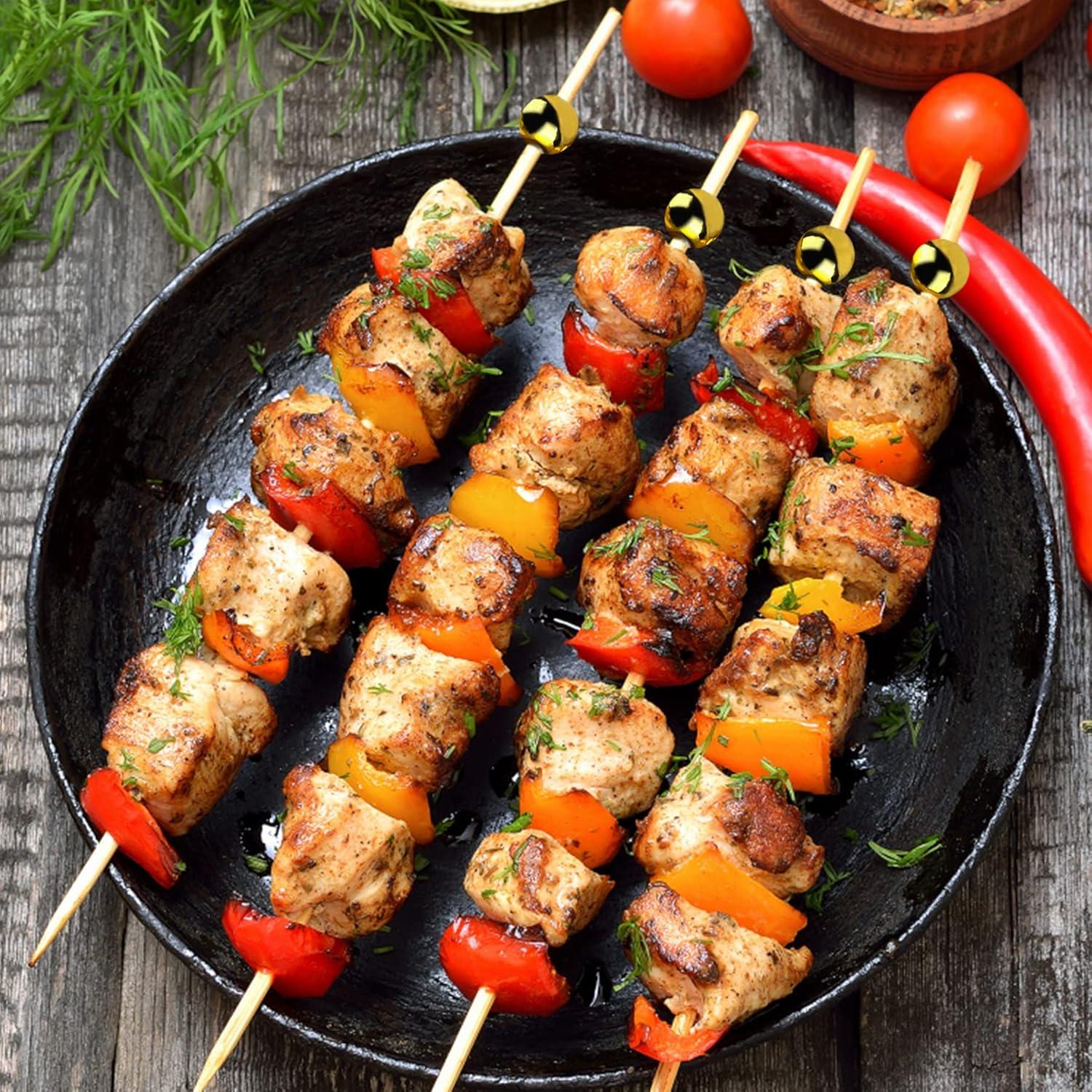 200 Palillos de Cóctel BEDEONE de Bambú 11.94 cm Dorado