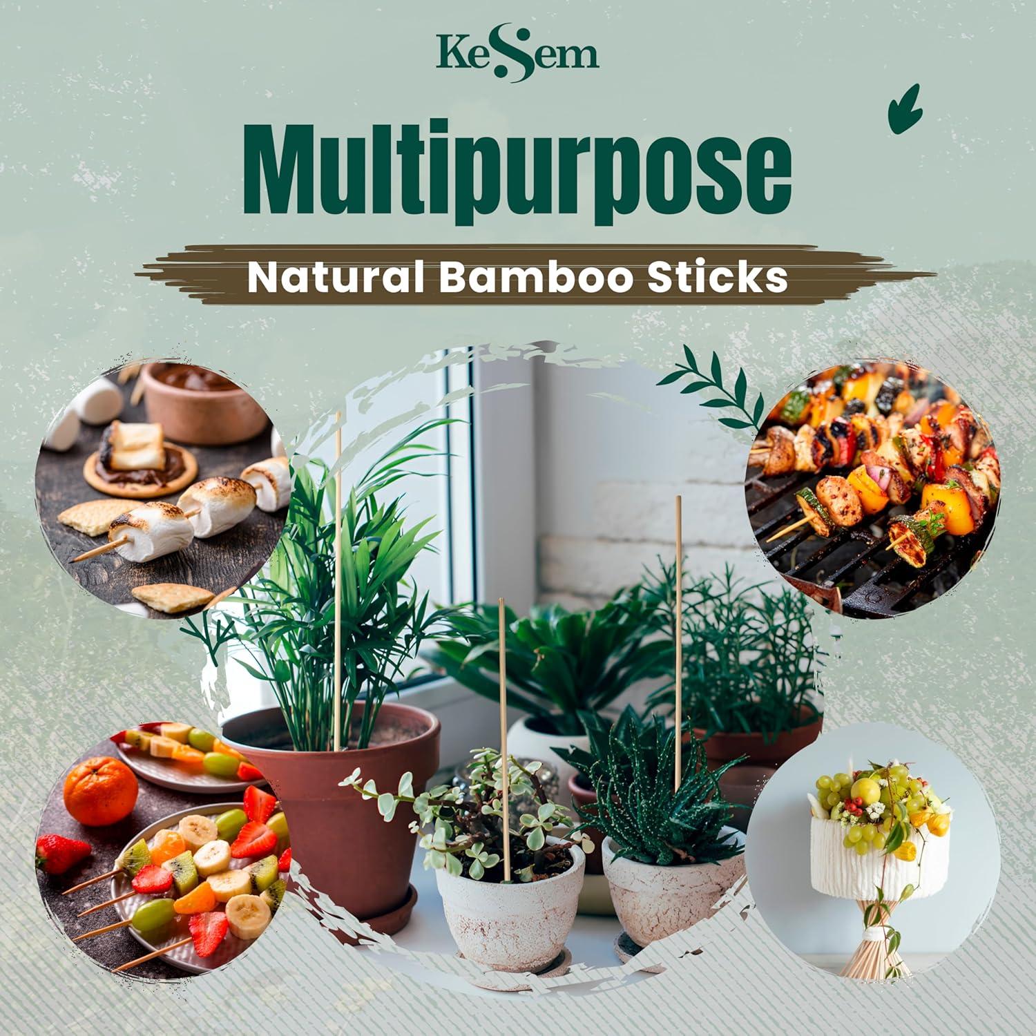 Estacas de Bambú para Jardín KESEM 100pcs 45.72cm Soporte Plantas