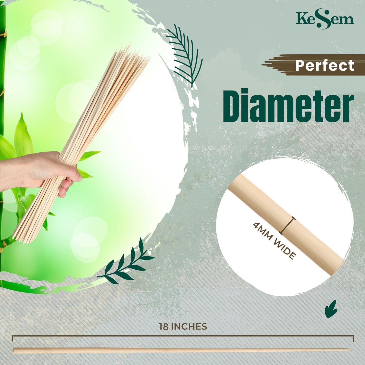 Estacas de Bambú para Jardín KESEM 100pcs 45.72cm Soporte Plantas