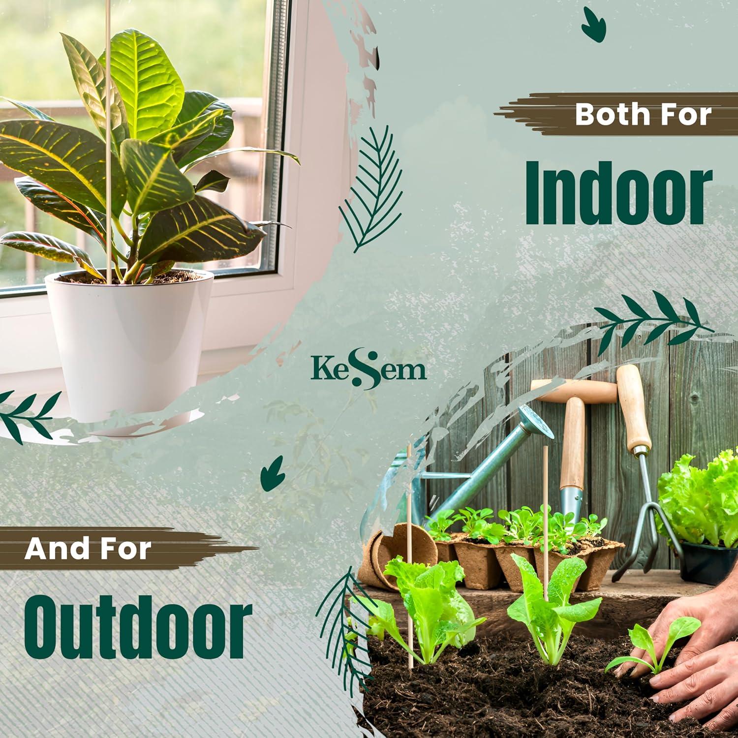 Estacas de Bambú para Jardín KESEM 100pcs 45.72cm Soporte Plantas