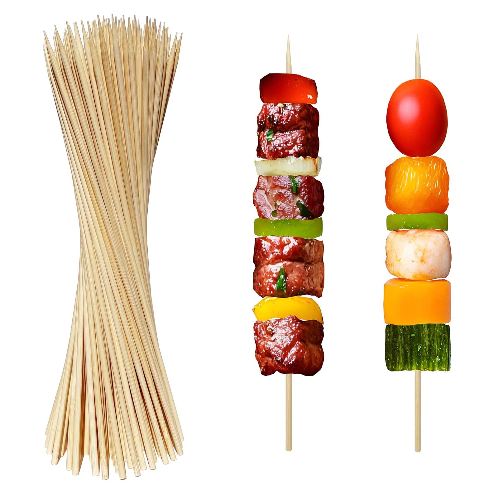 Brochetas de Bambú 20 cm XMZY - 100 Piezas para BBQ