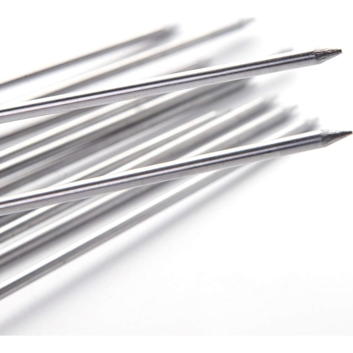 Pinchos Doble Punta IMEEA Acero Inoxidable 42 cm con Mango Madera