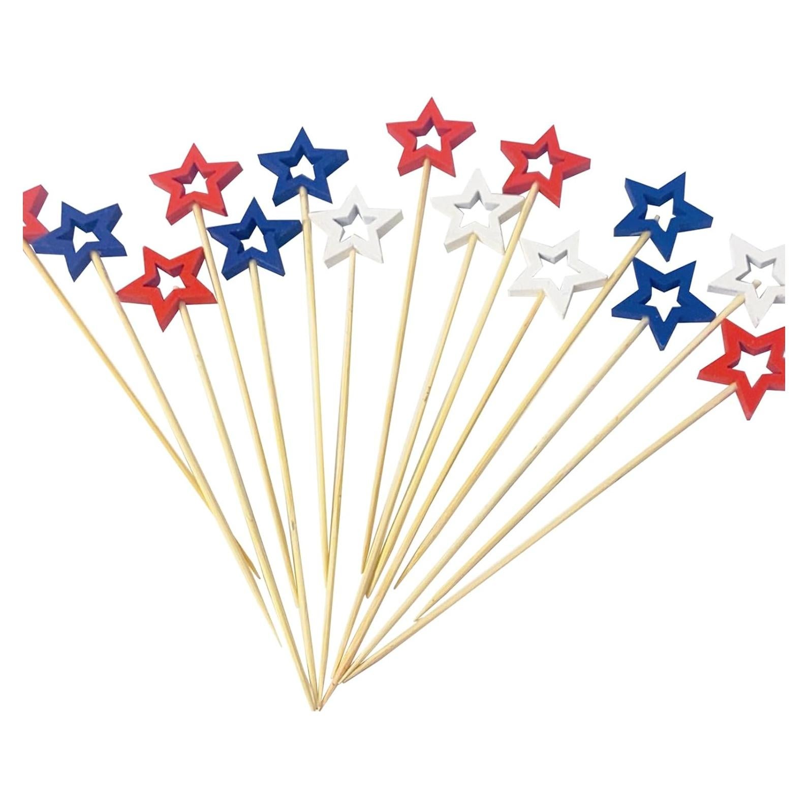 Paquete de 50 Palillos de Cóctel Patrióticos NUMONE 11.94 cm