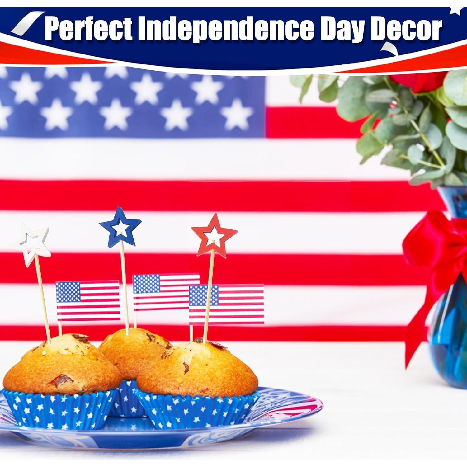 Paquete de 50 Palillos de Cóctel Patrióticos NUMONE 11.94 cm