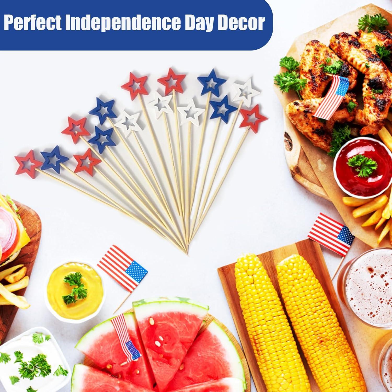 Paquete de 50 Palillos de Cóctel Patrióticos NUMONE 11.94 cm