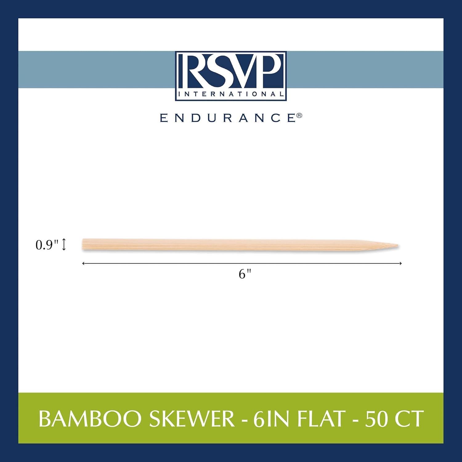 Pinchos de Barbacoa de Bambú RSVP Internacional, 50 Pzs, 15 cm