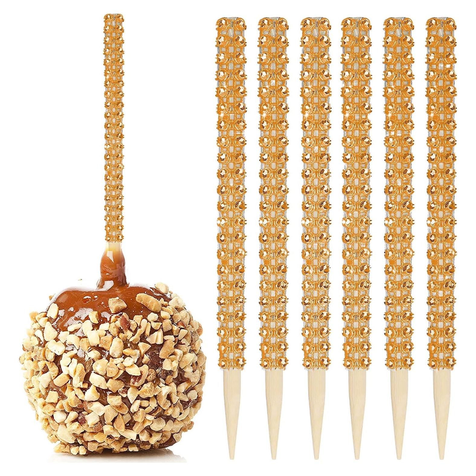 32 Palitos de Caramelo Brillantes MGWOTH de Bambú Naranja