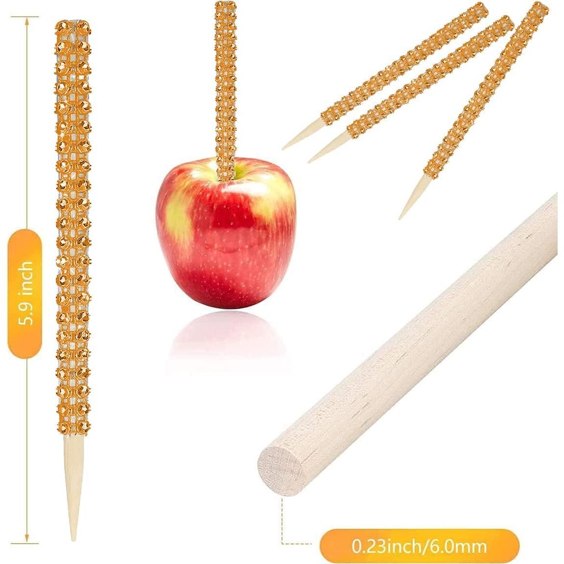 32 Palitos de Caramelo Brillantes MGWOTH de Bambú Naranja