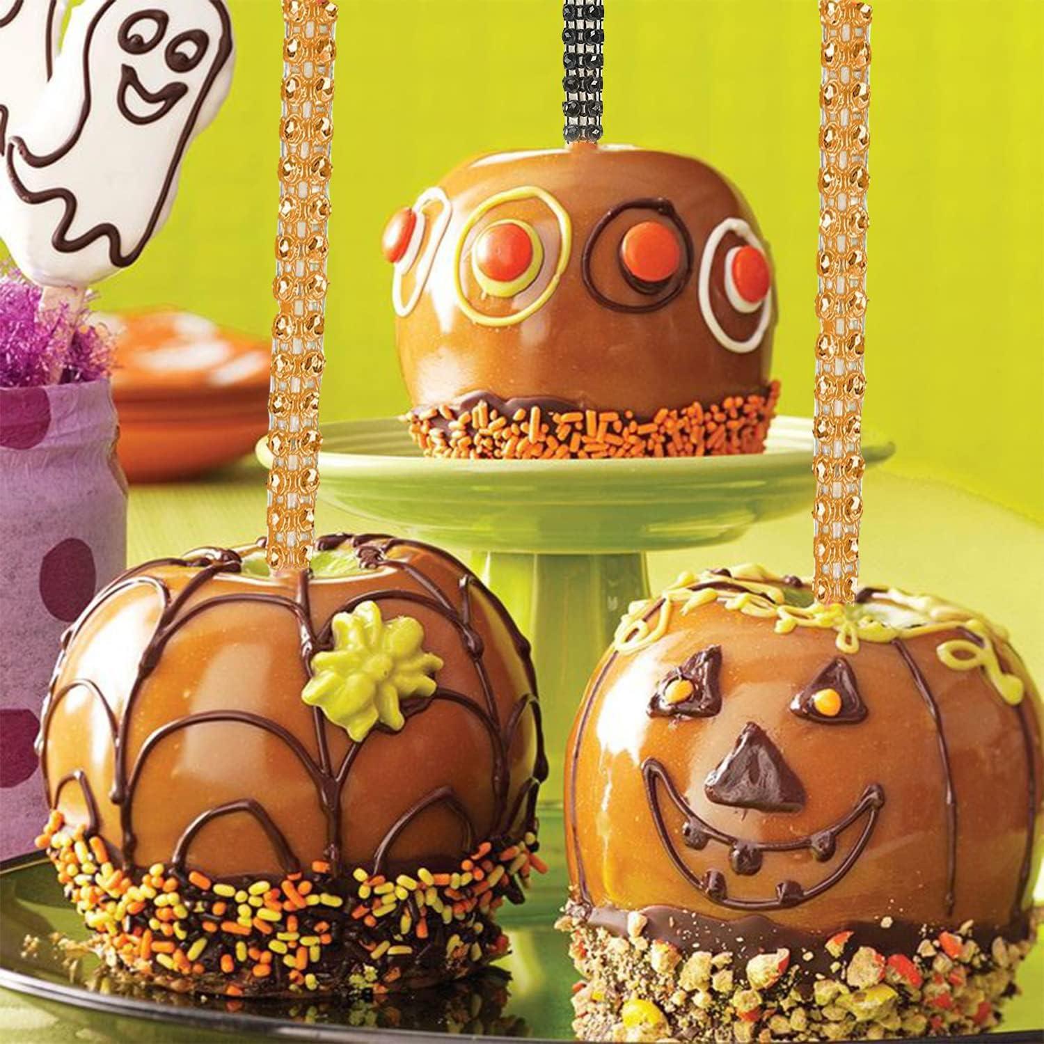 32 Palitos de Caramelo Brillantes MGWOTH de Bambú Naranja