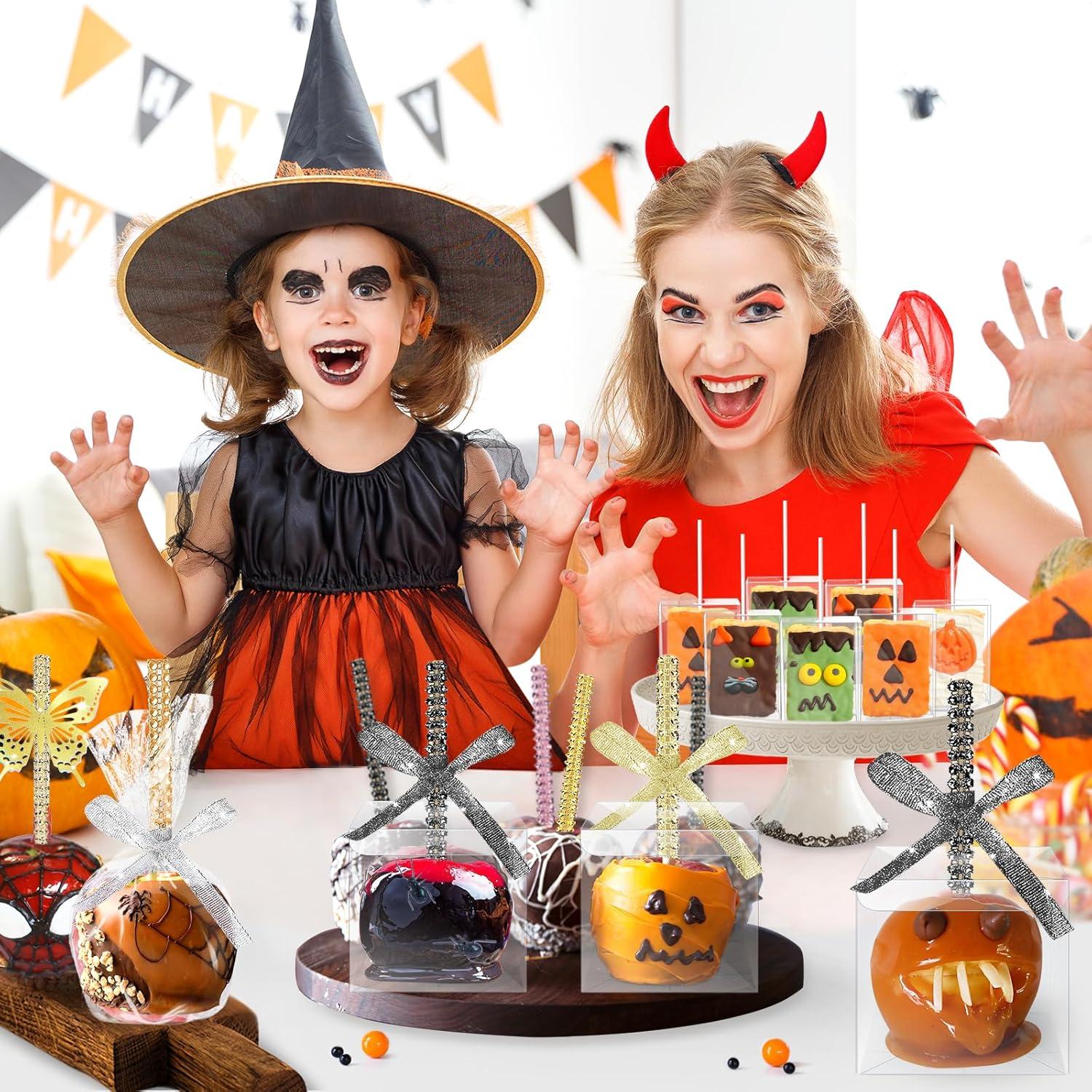 32 Palitos de Caramelo Brillantes MGWOTH de Bambú Naranja