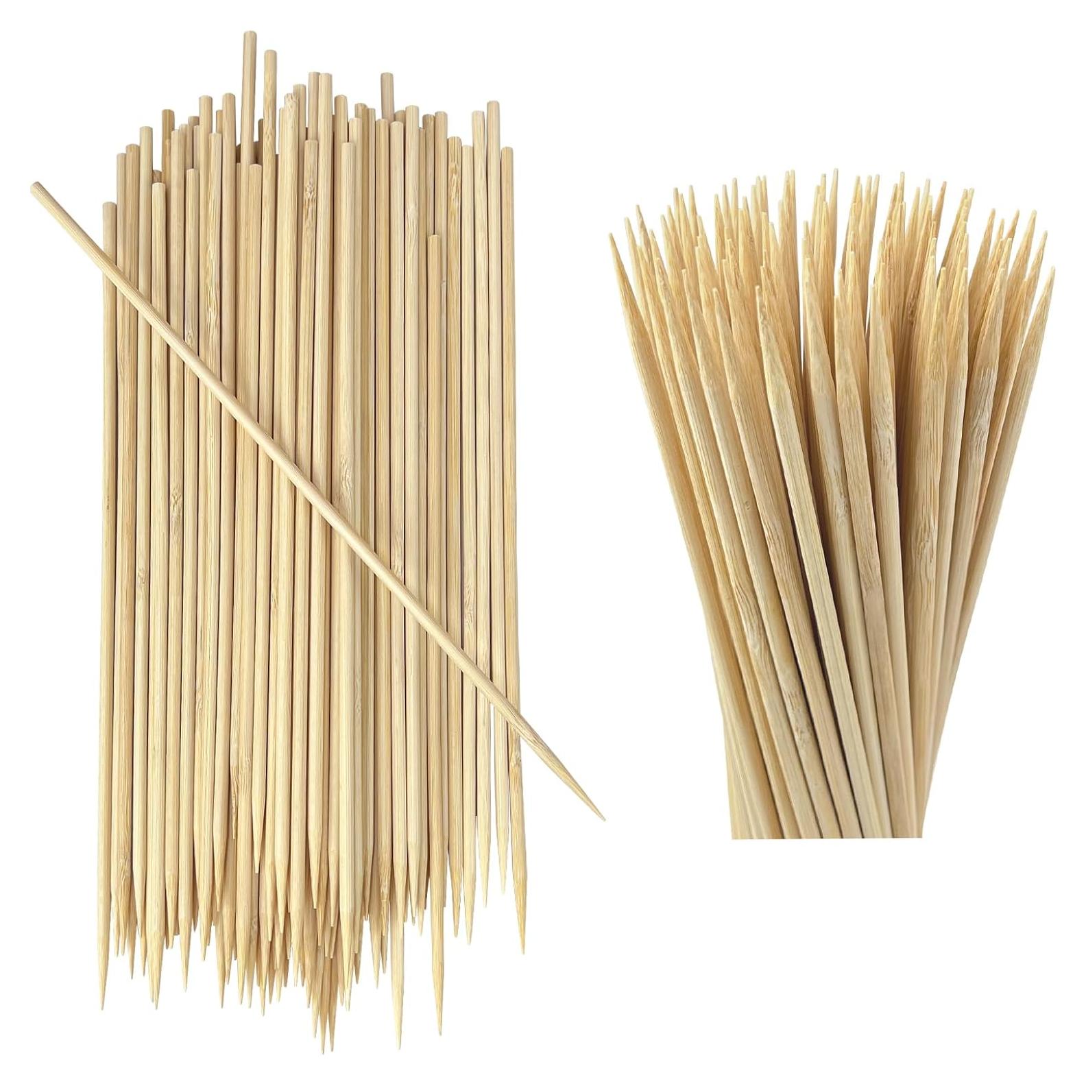 Pinchos de Bambú Natural CompoBambu 100 pcs 25.4 cm BBQ