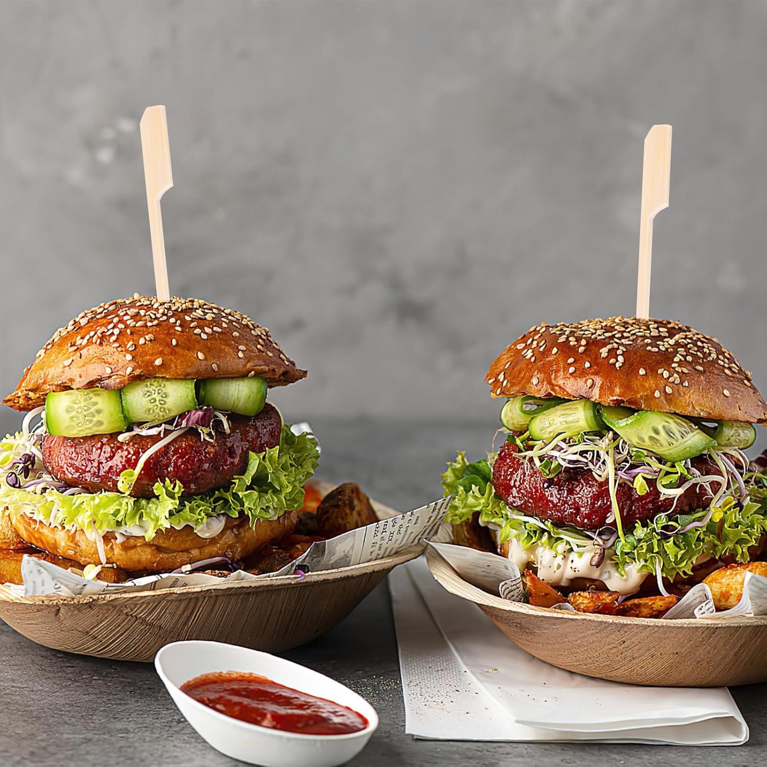 HAKSEN 400PCS Pinchos Naturales de Madera 11.94 cm para Aperitivos