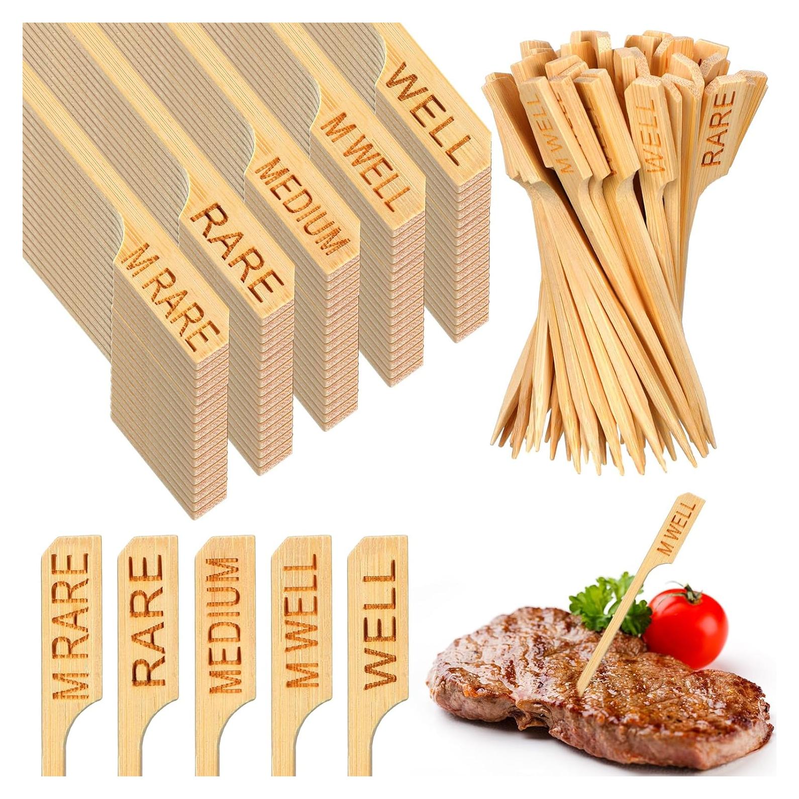 Palillos de Madera de Bambú Soaoo 500 Pcs 8.89 cm Marcadores