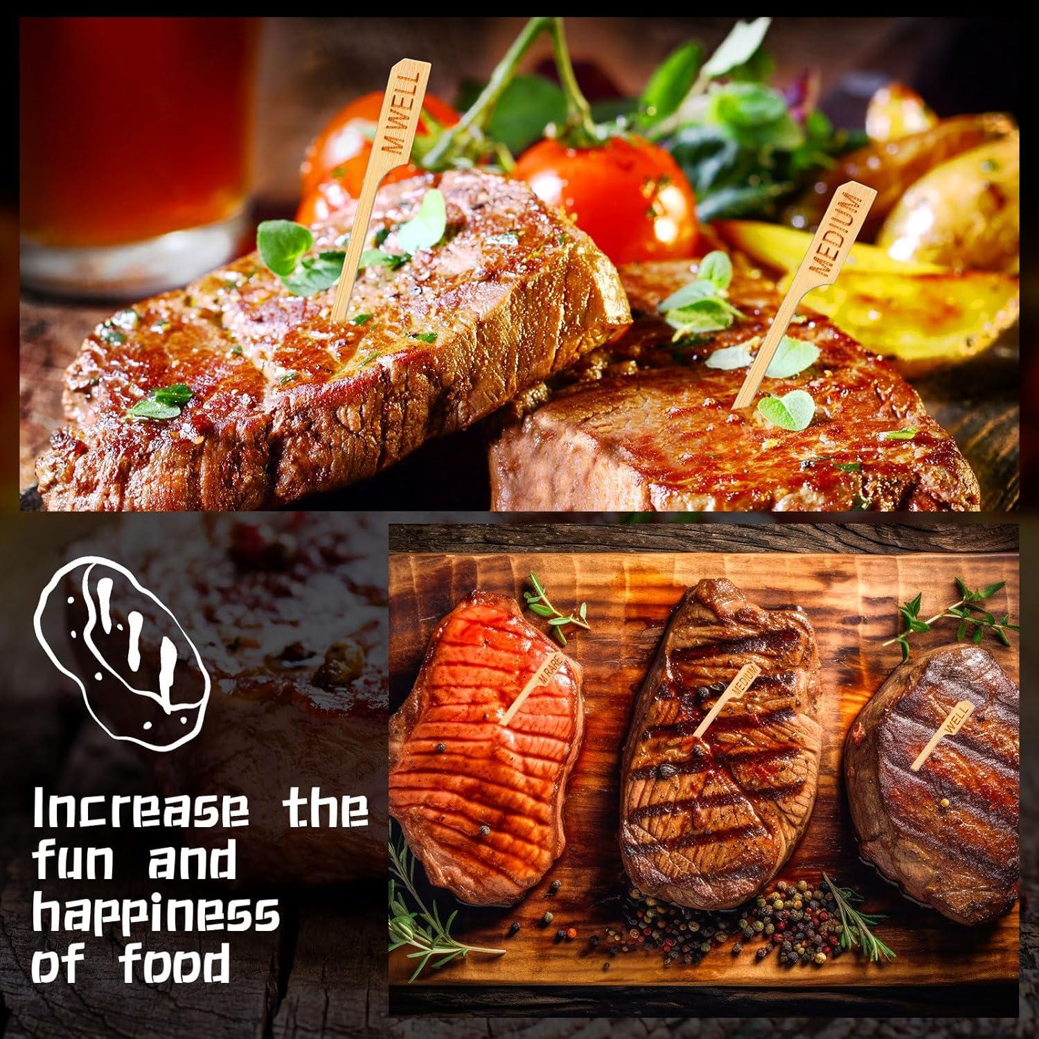 Palillos de Madera de Bambú Soaoo 500 Pcs 8.89 cm Marcadores