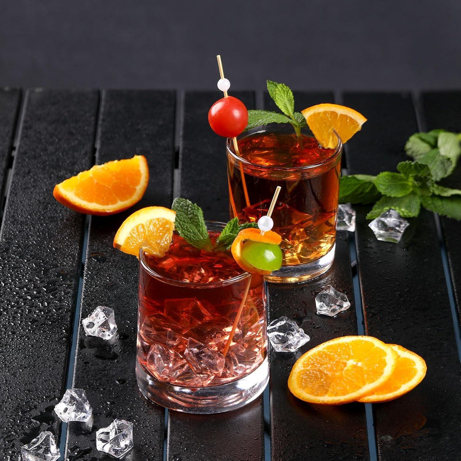 Paquete de 200 Palillos de Bambú con Bola Blanca 12 cm