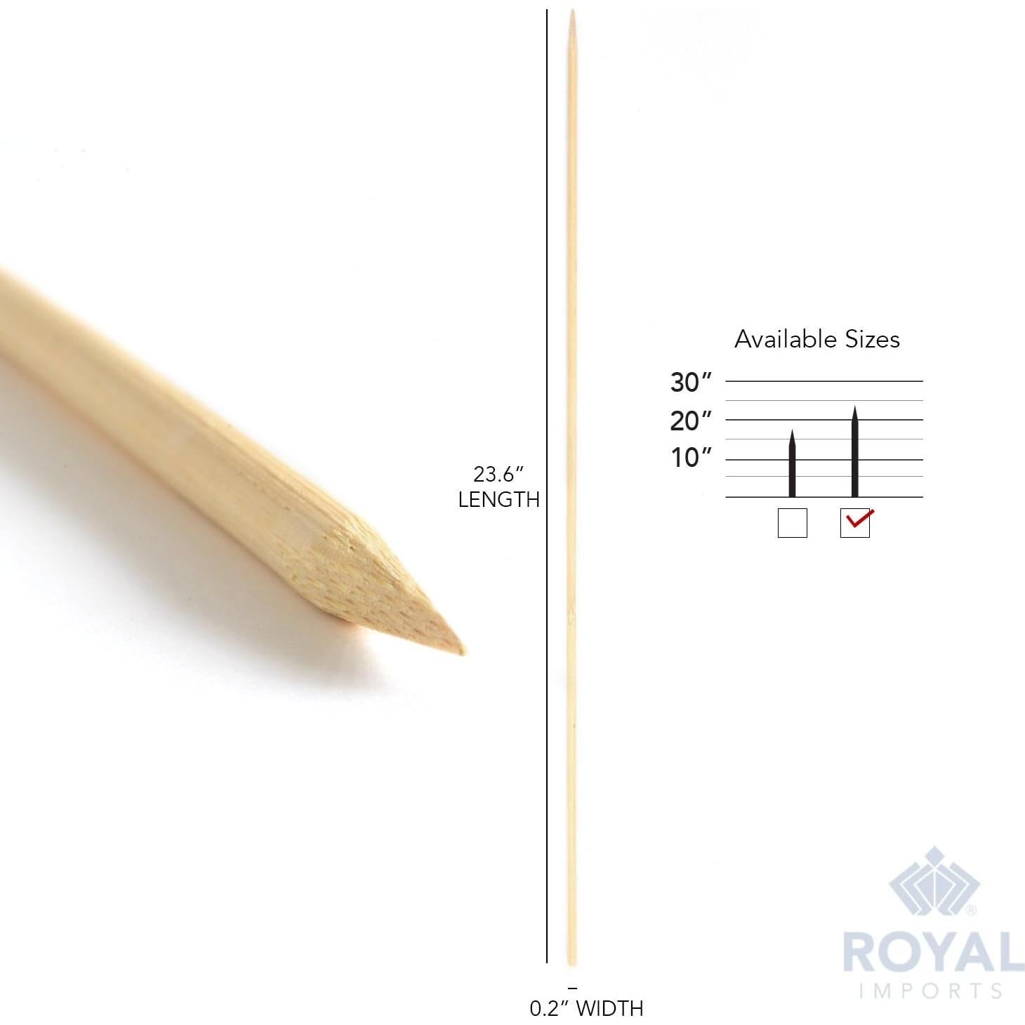 Estacas de Madera Natural Royal Imports 60.96 cm 100 Pcs