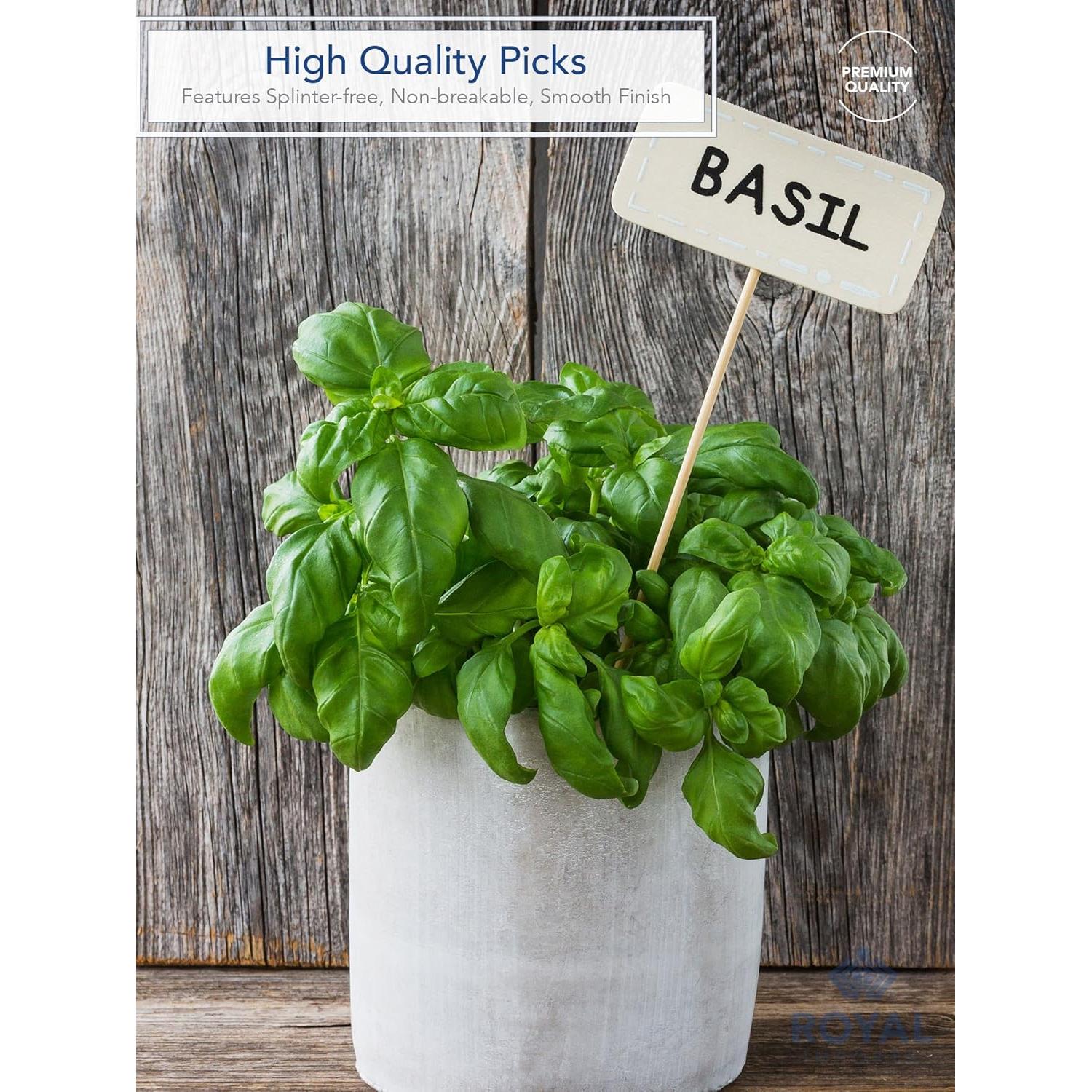 Estacas de Madera Natural Royal Imports 60.96 cm 100 Pcs