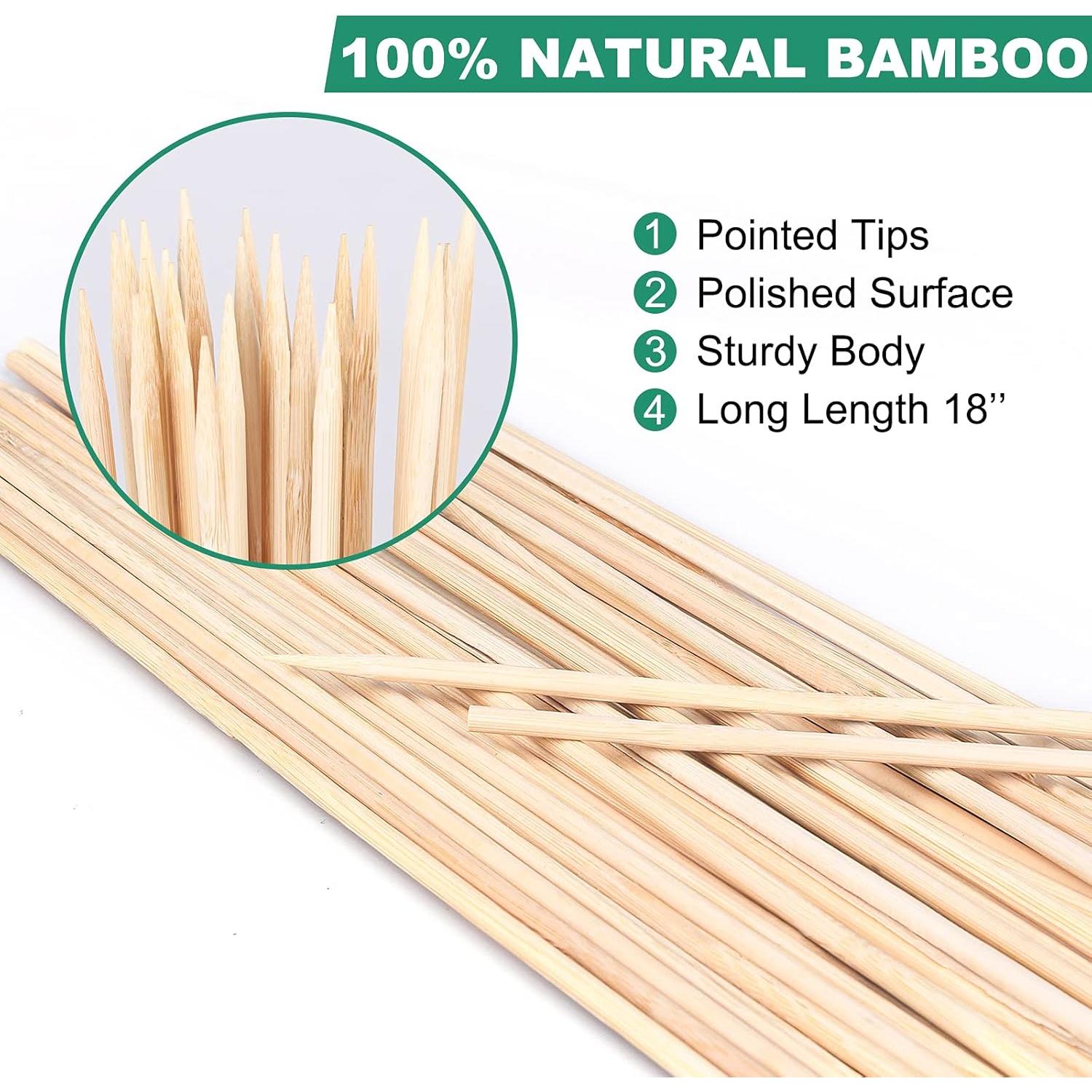 Paquete de 40 estacas de bambú Newflager 45.72 cm para jardinería