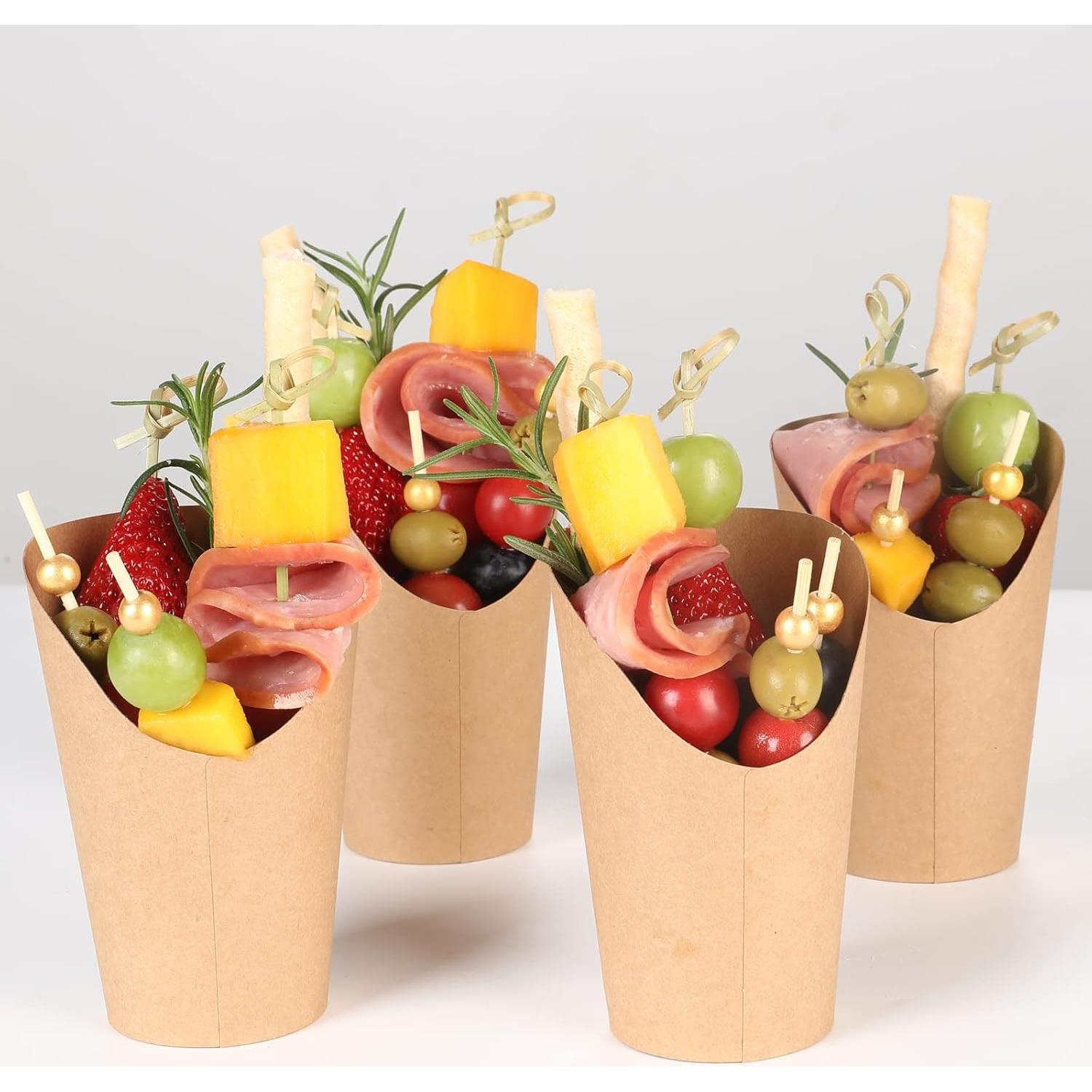 50 Tazas de Charcutería SEANSDA + 200 Palillos + 50 Etiquetas