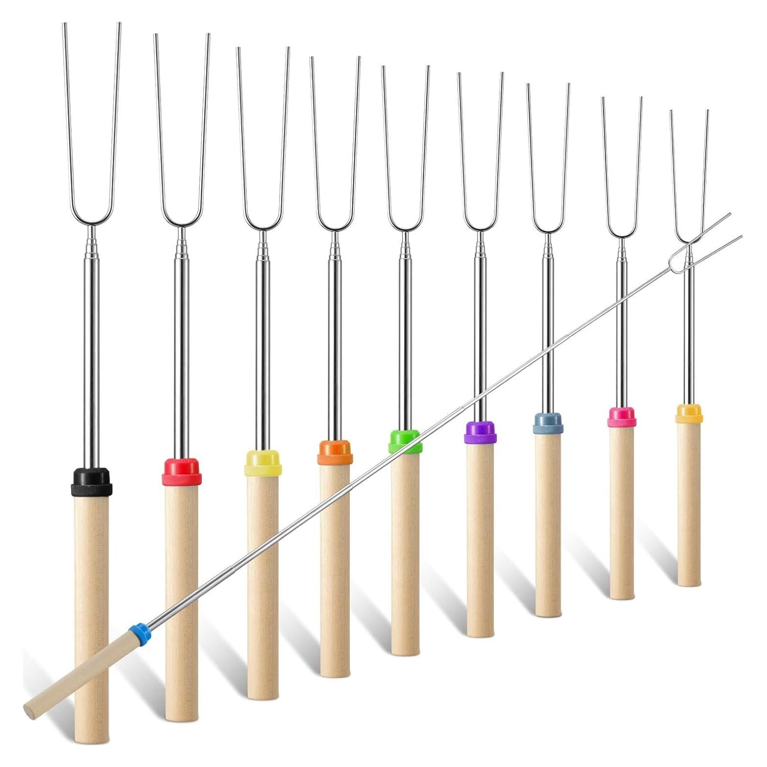 Juego de Palos para Asar Malvaviscos TIPTAP 10PCS Extensibles