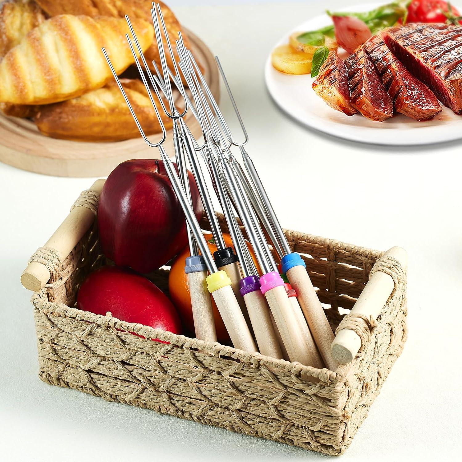 Juego de Palos para Asar Malvaviscos TIPTAP 10PCS Extensibles