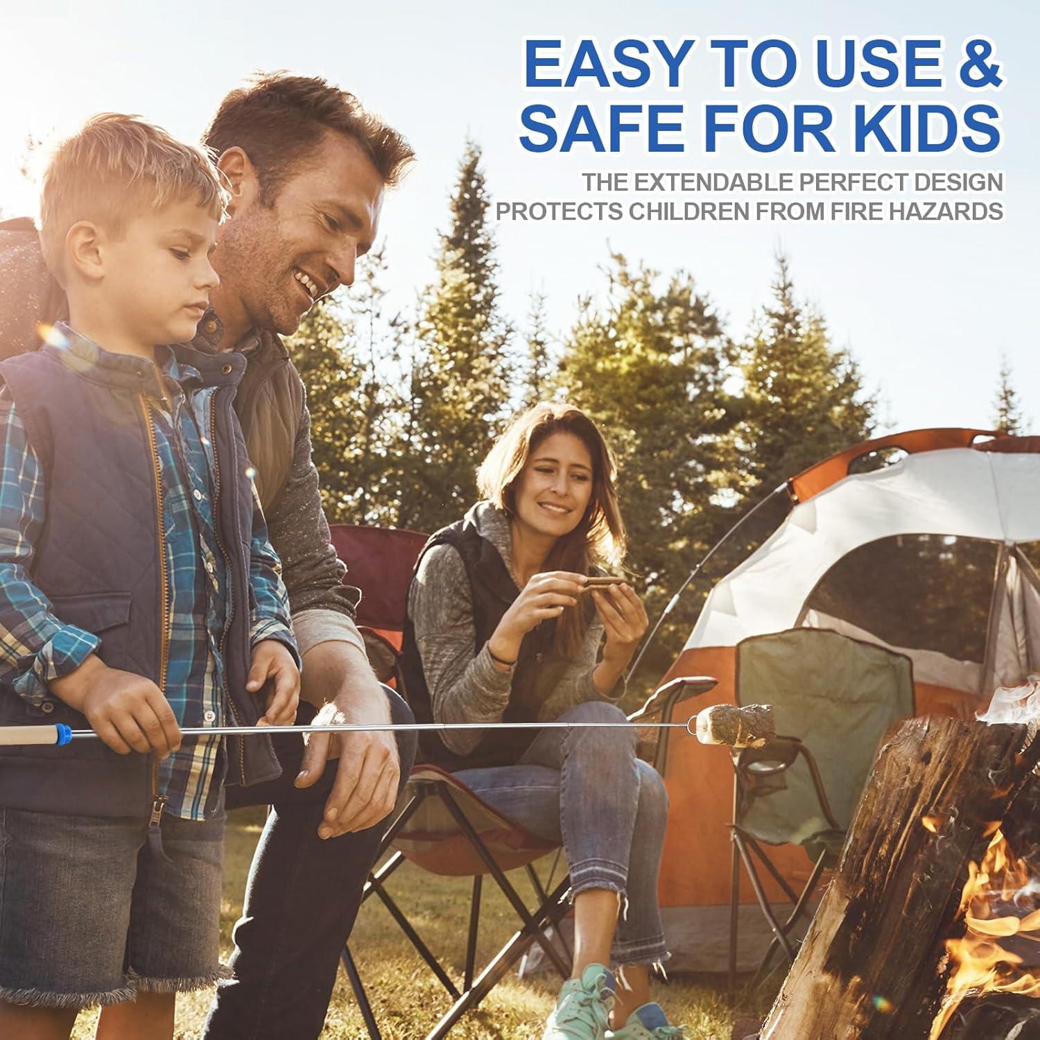 Juego de Palos para Asar Malvaviscos TIPTAP 10PCS Extensibles