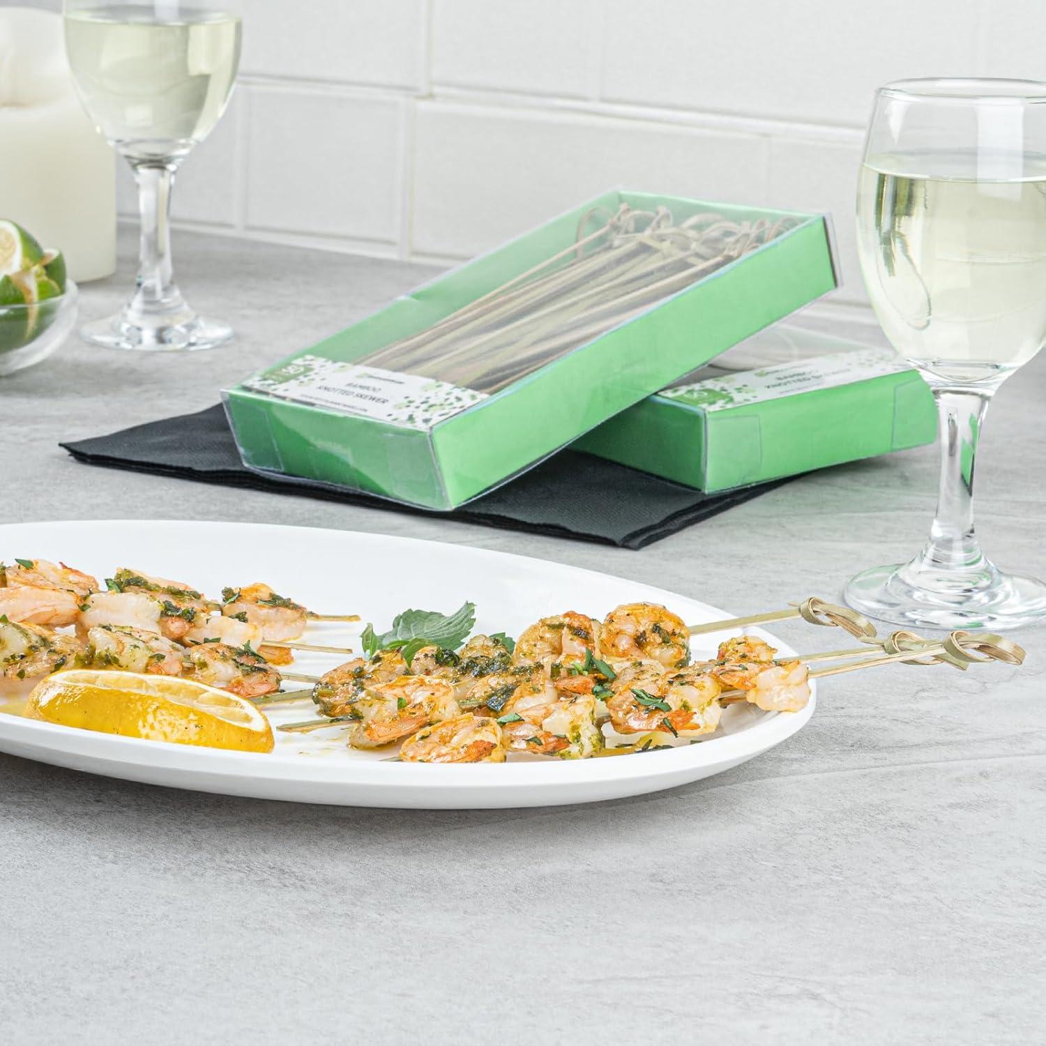 Palillos de Bambú Anudados Restaurantware 15 cm - 50 Unidades