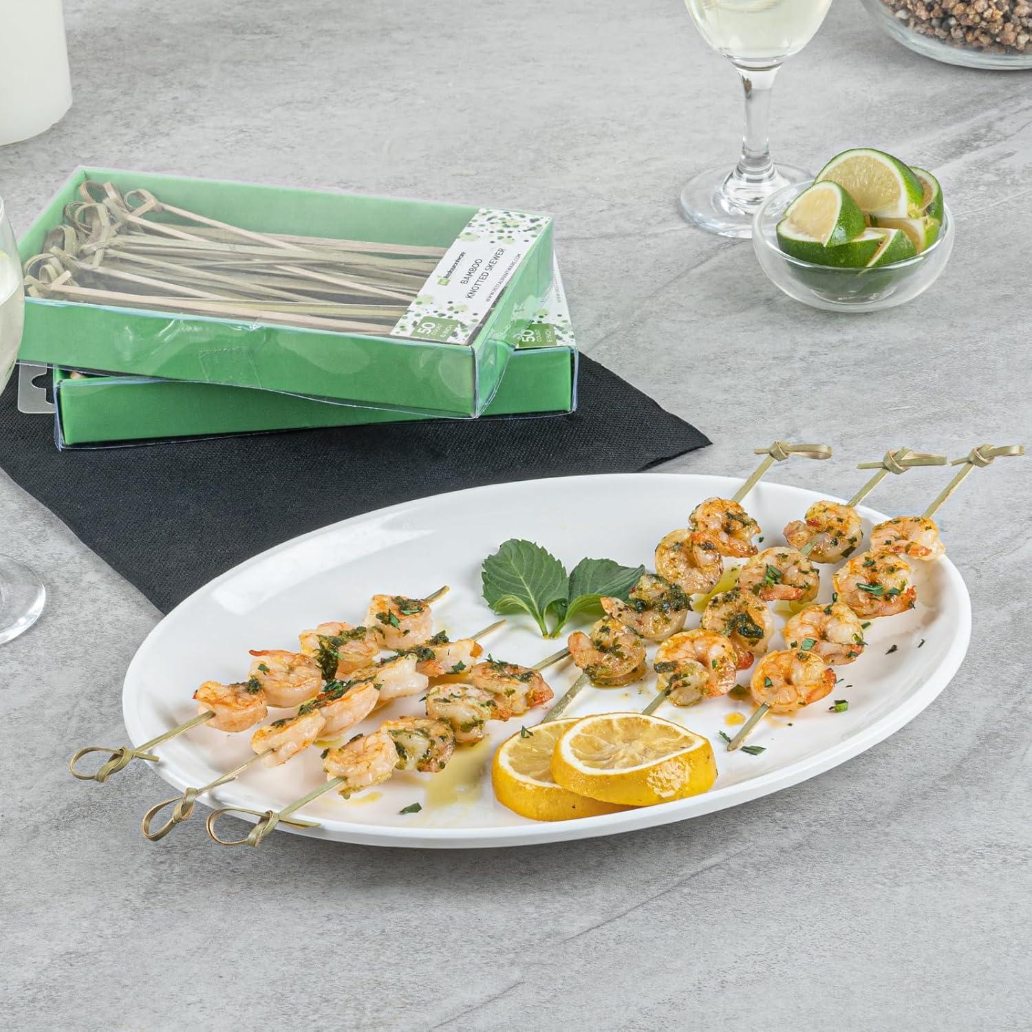 Palillos de Bambú Anudados Restaurantware 15 cm - 50 Unidades