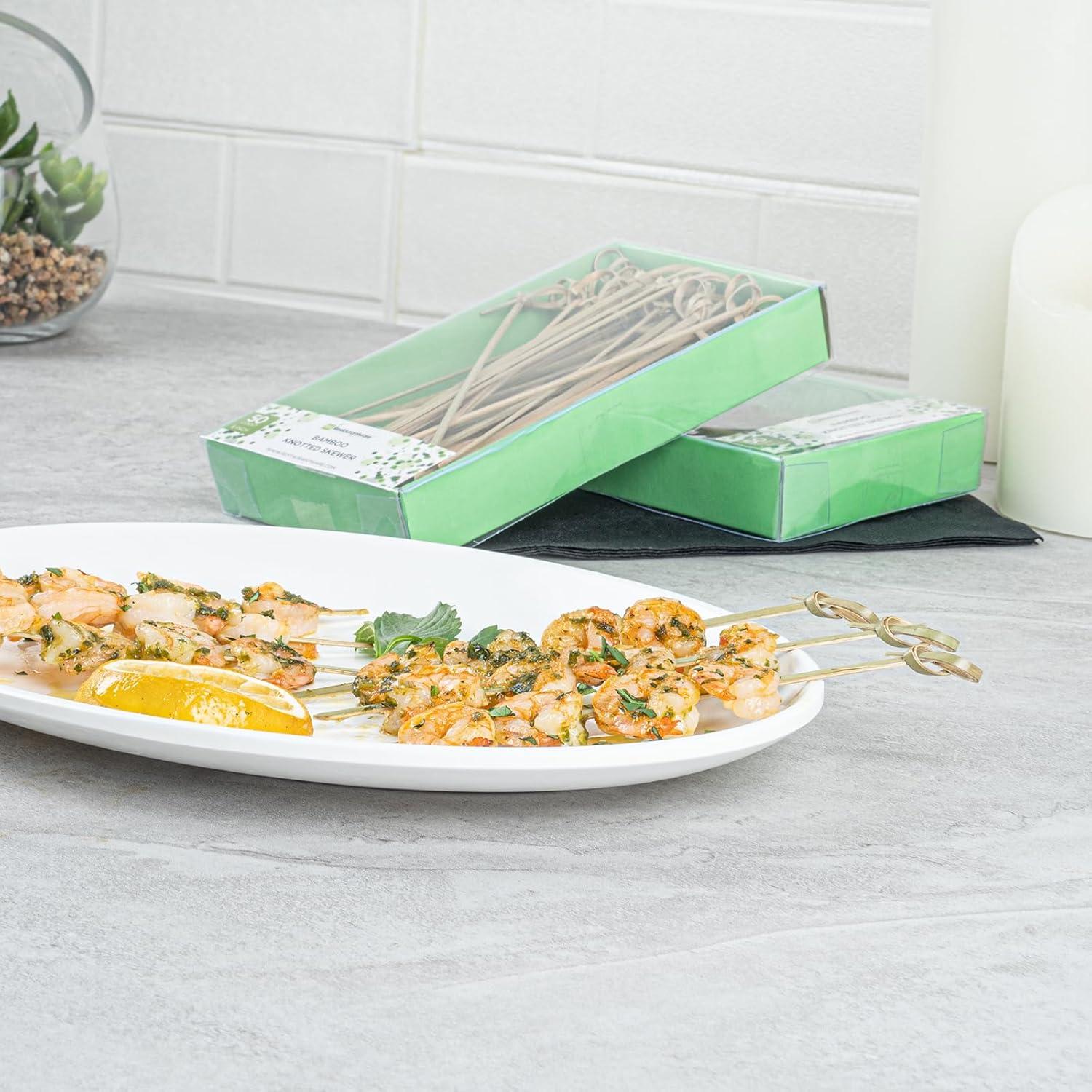 Palillos de Bambú Anudados Restaurantware 15 cm - 50 Unidades