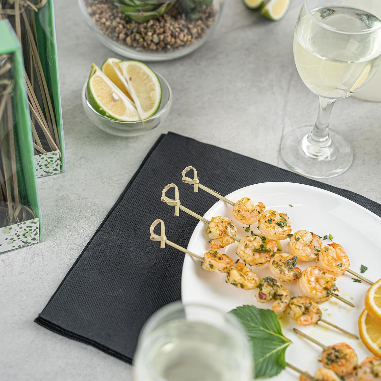 Palillos de Bambú Anudados Restaurantware 15 cm - 50 Unidades