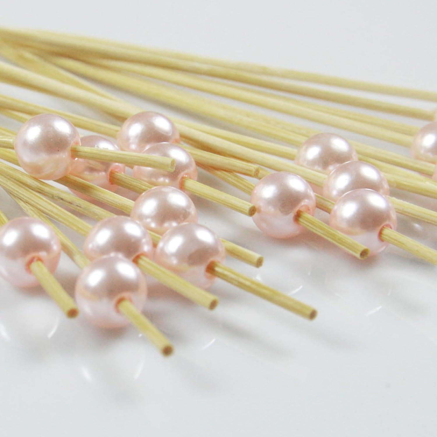 Palillos de cóctel rosa FOONLOK 30.2 cm 100 unidades