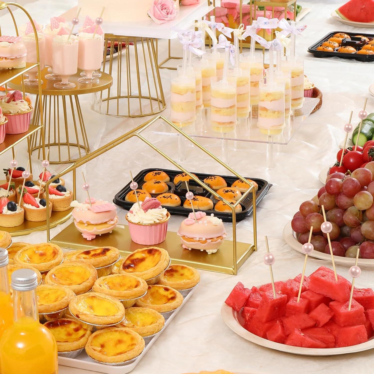 Palillos de cóctel rosa FOONLOK 30.2 cm 100 unidades