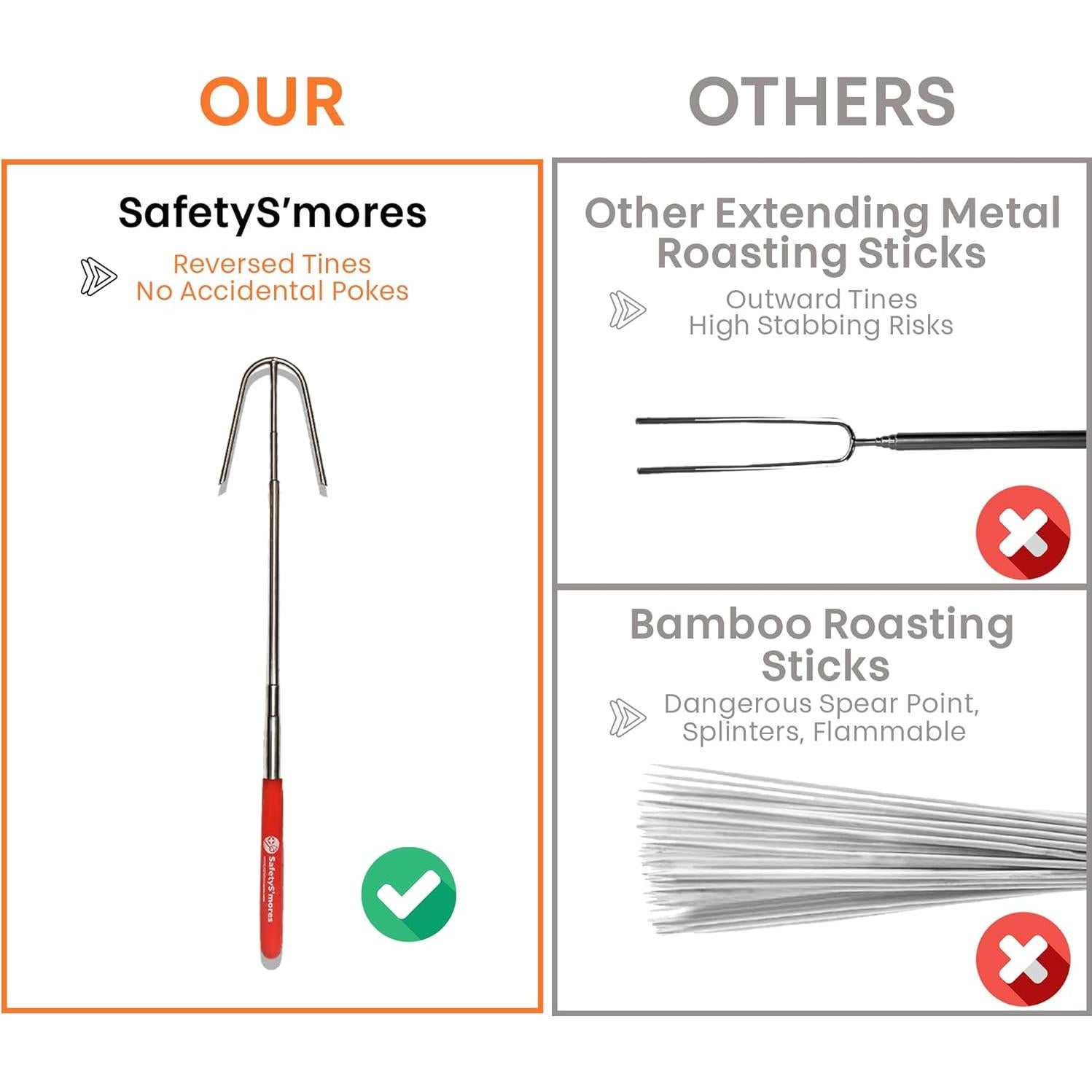 Palos de Asar S'mores HigherHuman - 66 cm Acero Inoxidable (4)