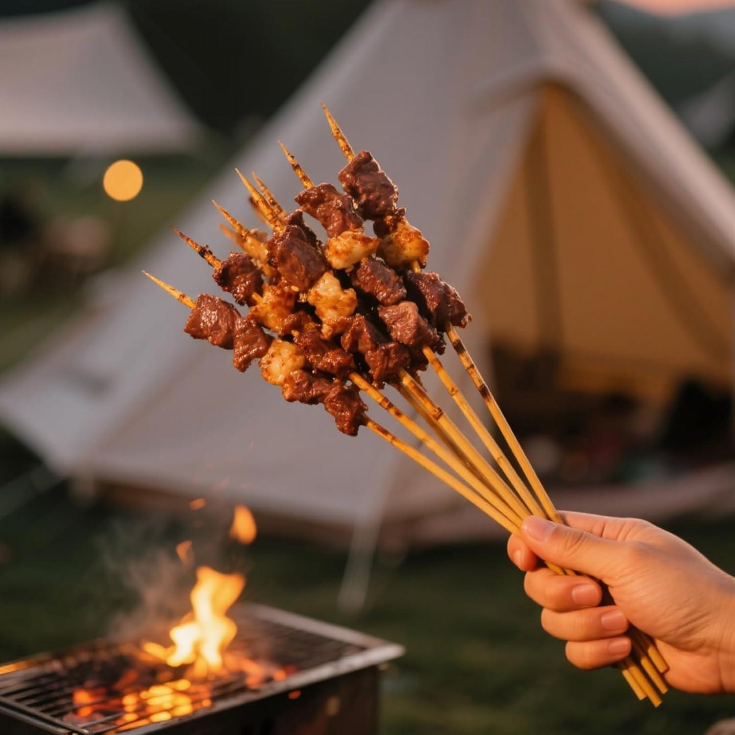 1200 Palitos de Bambú Natural 30 cm para BBQ y Aperitivos