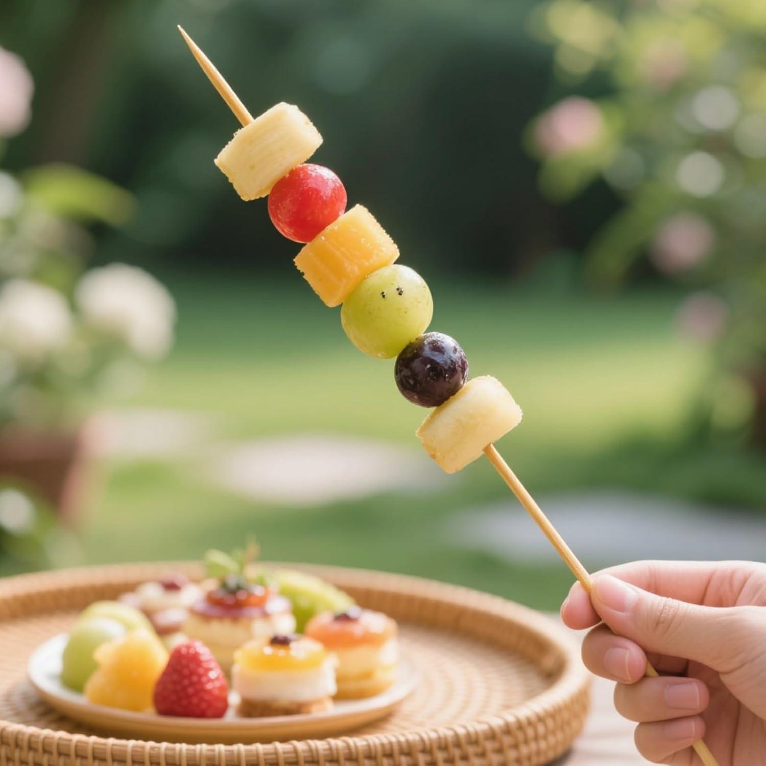 1200 Palitos de Bambú Natural 30 cm para BBQ y Aperitivos