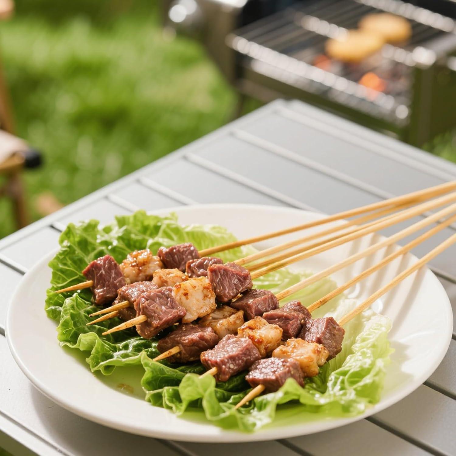 1200 Palitos de Bambú Natural 30 cm para BBQ y Aperitivos