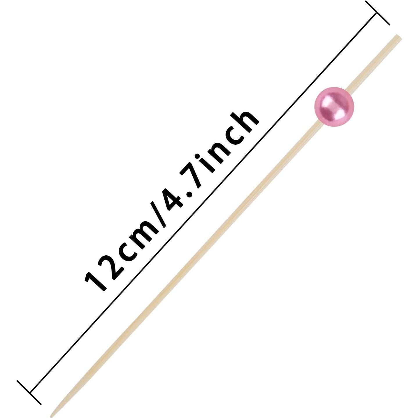 Palillos de cóctel de bambú 100 unidades 11.9 cm decorativos