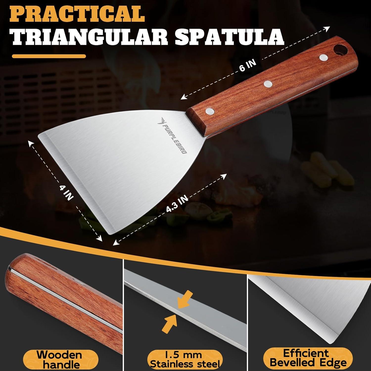 Kit de Prensa para Hamburguesas PURPLEBIRD 3 Piezas Acero Inoxidable