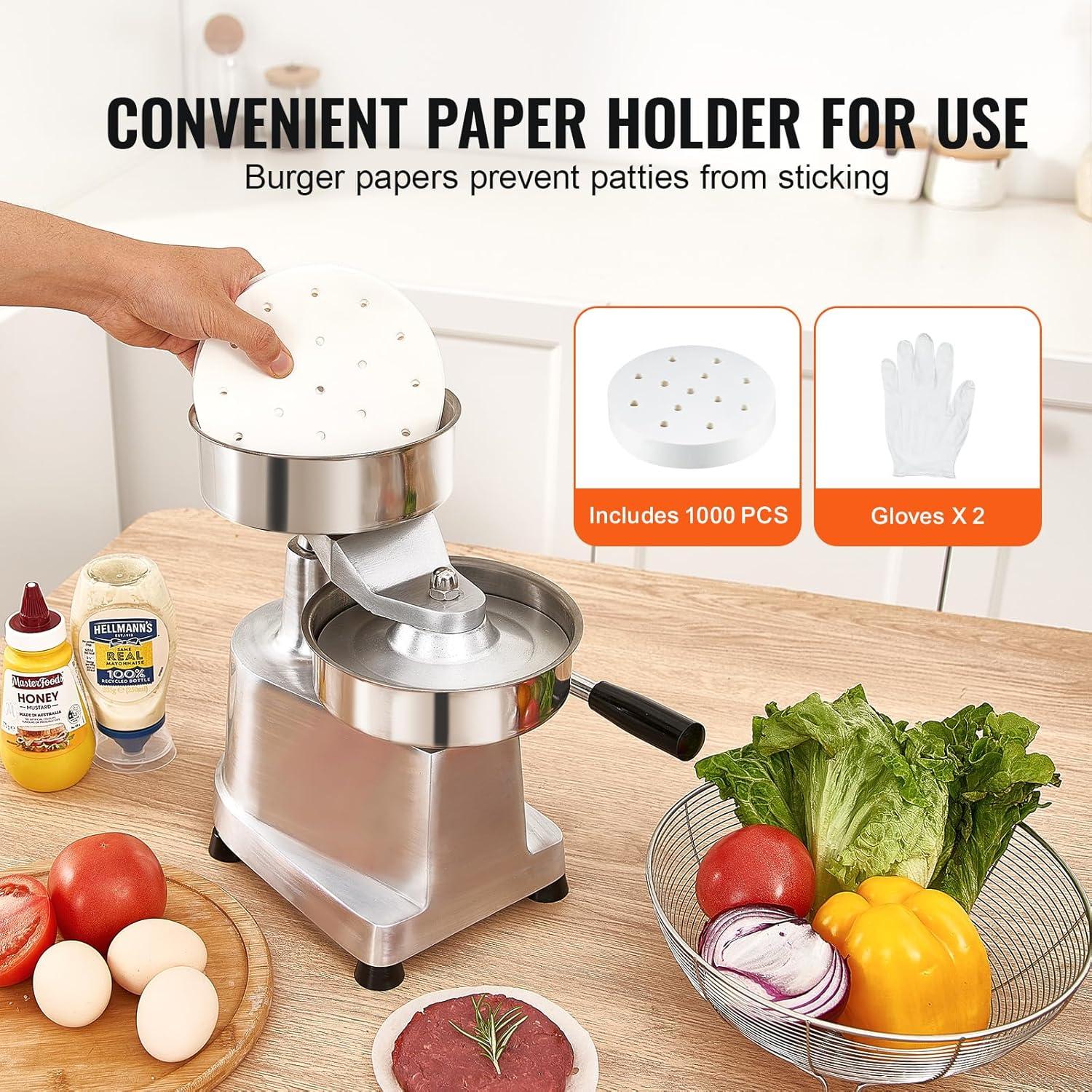 Fabricante de Hamburguesas VEVOR JKH-150 Acero Inoxidable 150mm