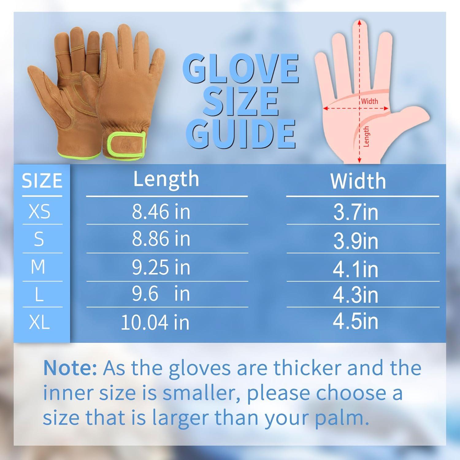 Guantes de Trabajo K-Koying de Cuero Aislados para Invierno