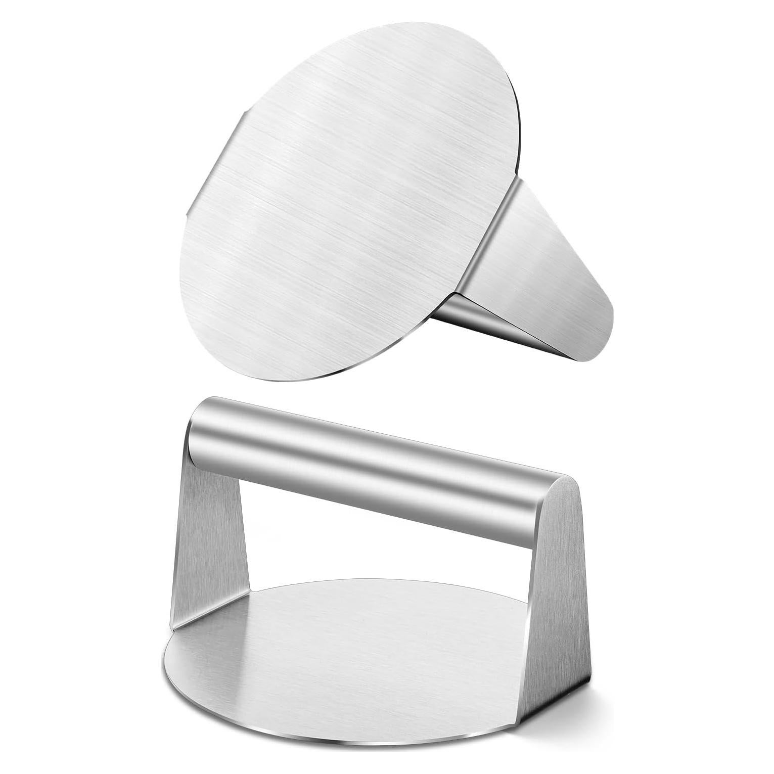 Prensa de Hamburguesas HaSteeL 2 Piezas Acero Inoxidable 14cm