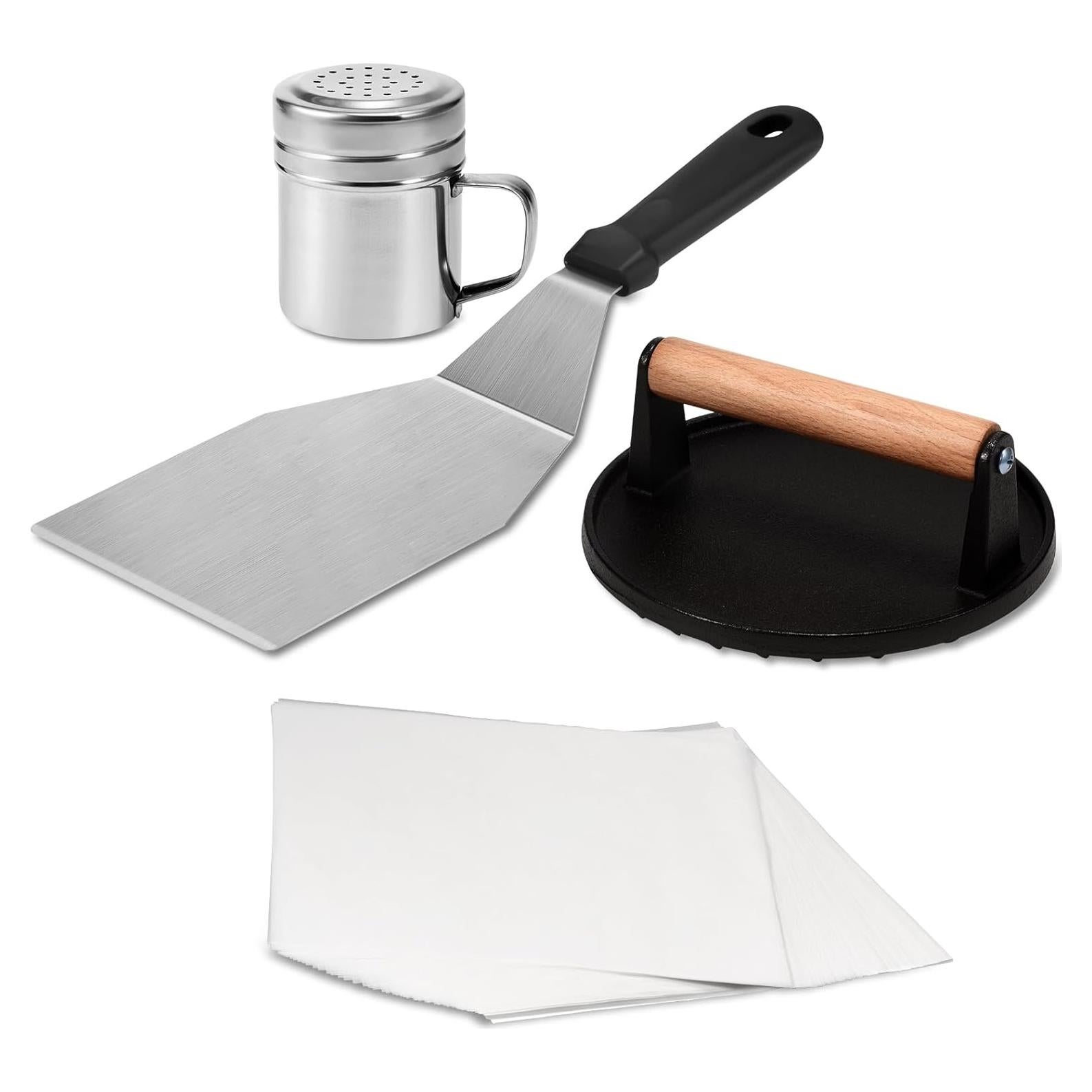 Kit Smash Burger EWFEN - Prensa Hierro Fundido + Espátula