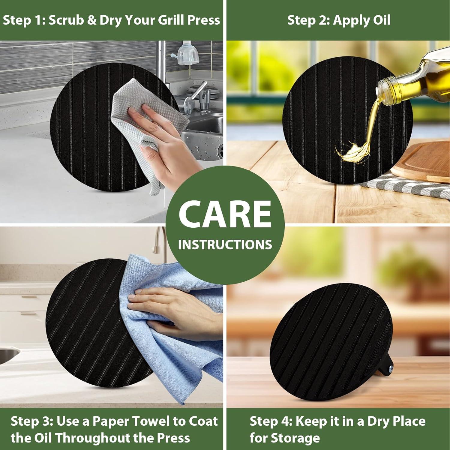 Kit Smash Burger EWFEN - Prensa Hierro Fundido + Espátula